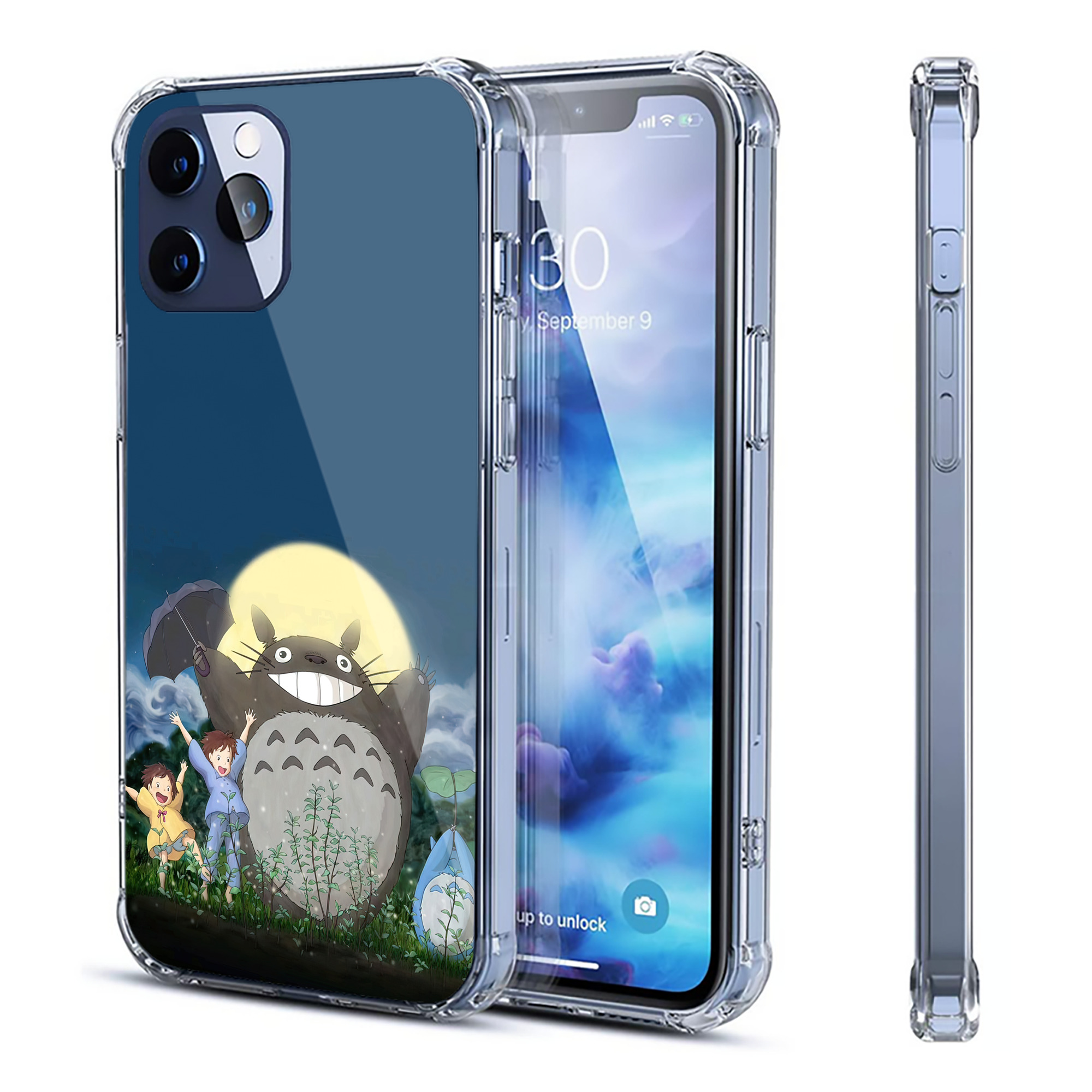 （画像用） となりのトトロ 草壁メイ 草壁サツキ My Neighbor Totoro Satsuki Kusakabe Mei Kusakabe 【iPhone 12シリーズ対応】透明スマホケース（クリアソフトケース）